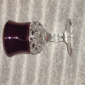 Vintage ruby glass goblet
